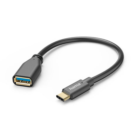 Hama USB-Adapterkabel OTG USB-C-Stecker – USB-A-Anschluss 15 cm schwarz