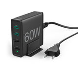 Hama Snell Charger 4 Ports 2x USB-C PD QC 2x USB-A 60 W Schwarz