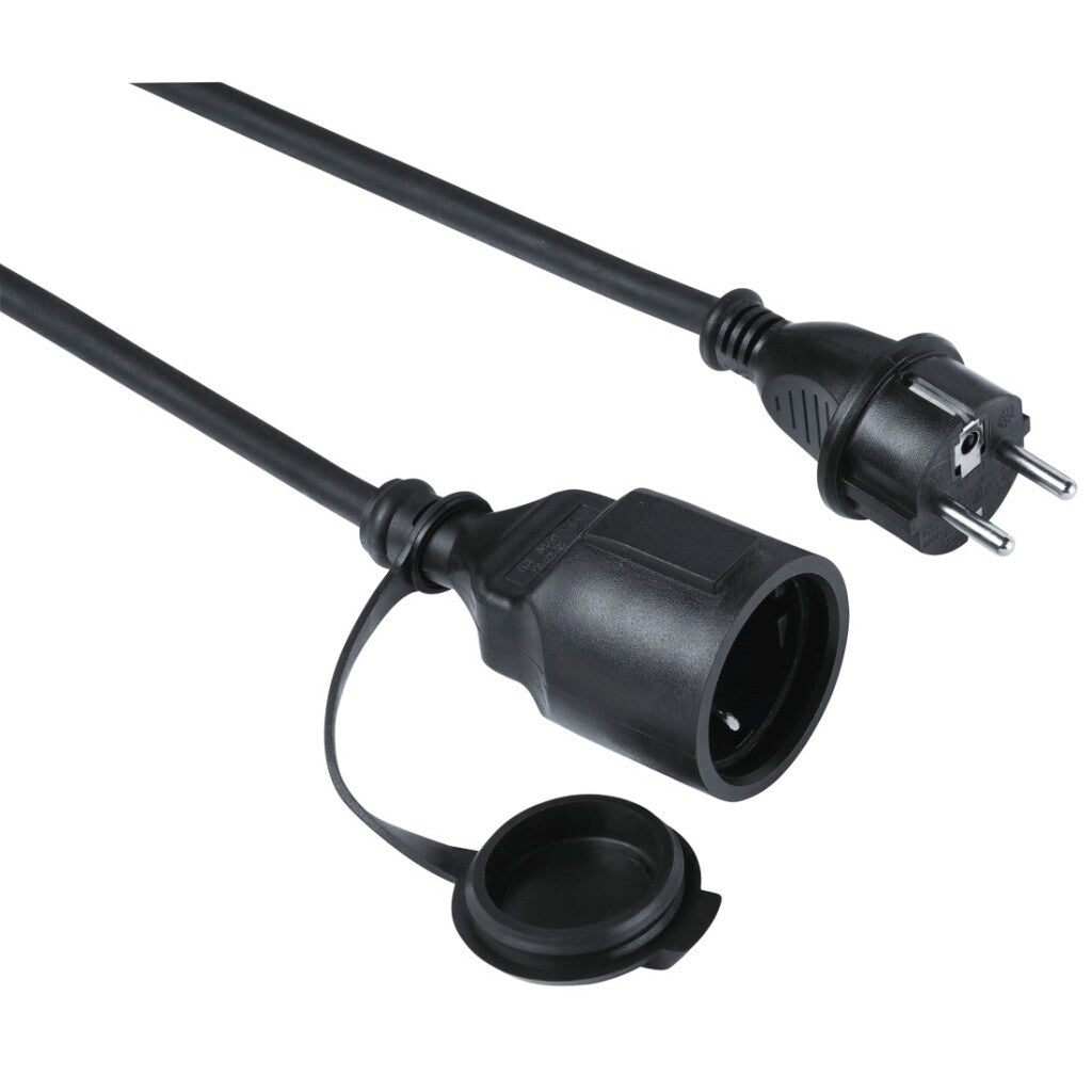 Hama Verlängerungskabel Outdoor IP44 für Outdoor-Schutzhülle 10 m schwarz