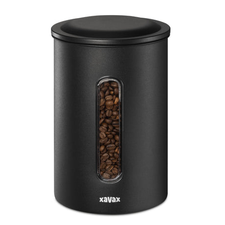 Xavax Kaffeedose für 1,3 kg Bohnen oder 1,5 kg Pulver luftdicht aromadicht schwarz