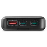 Hama Netzteil PD 10 10000mAh 3 Ausgänge: 2x USB-C 1x USB-A Anthrazit