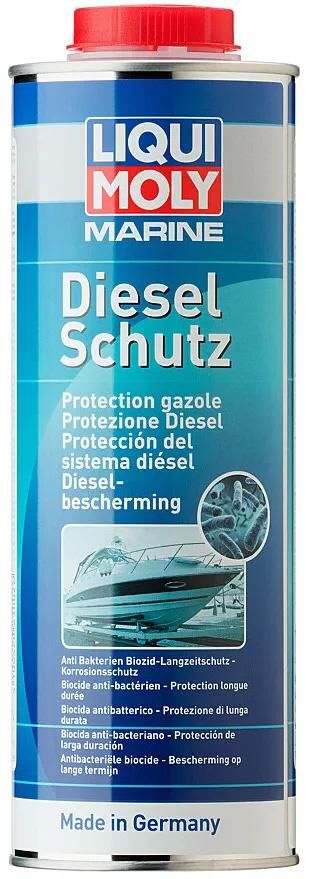 Liqui-Moly-Additiv-Dieselschutz für die Schifffahrt. Schutzfolie für Schiffsdiesel