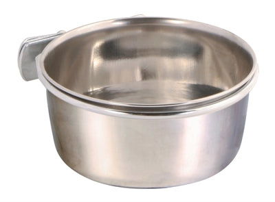 Trixie food bowl with screw fixing stainless steel