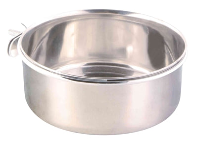 Trixie food bowl with screw fixing stainless steel