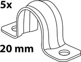 Kirchhoff dubbele zadelklem, verzinkt, 20 mm (5x) - 973801555