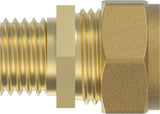 Kirchhoff messing overgangsstuk, blank, 18 mm x 1 2 et, klemkoppeling voor koperen buis - 989457617