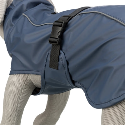 Trixie Be Nordic Regenmantel für Hunde – Husumblau – Rückenlänge 62 cm – XXL
