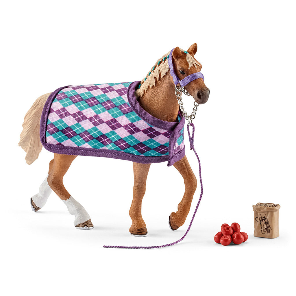 Schleich Horse Club English plnokrebred s přikrývkou 42360