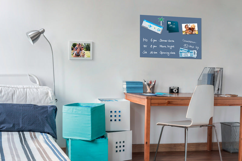 Sigel si-b1207 Glas-Magnettafel be!board blau gepudert 600x400x9mm inkl. 2 Magnete