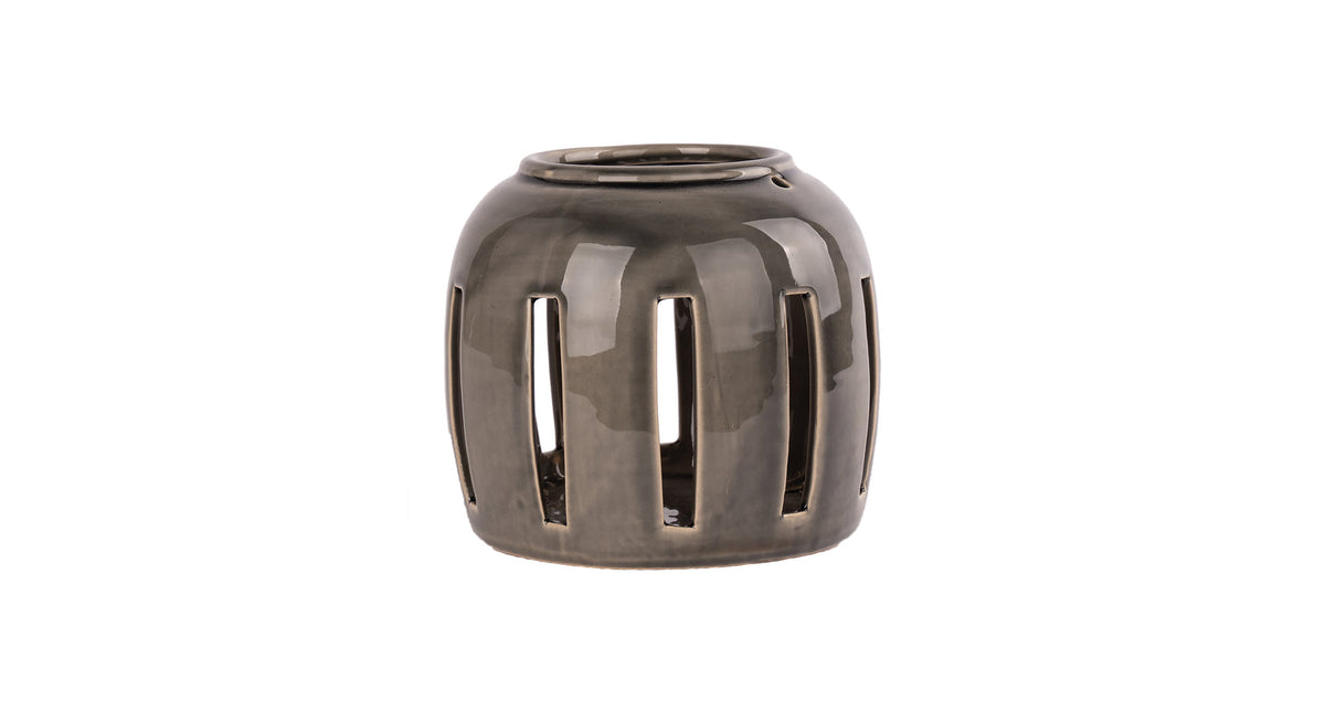 Lantern ceramic vils d16 h14cm grey