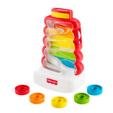 Fisher-Price-Rollringe im wackeligen Stapelturm
