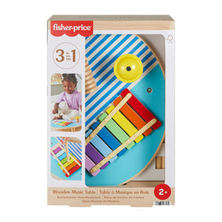 Fisher-Price-Musiktisch aus Holz – mit Instrumenten – 3-teilig