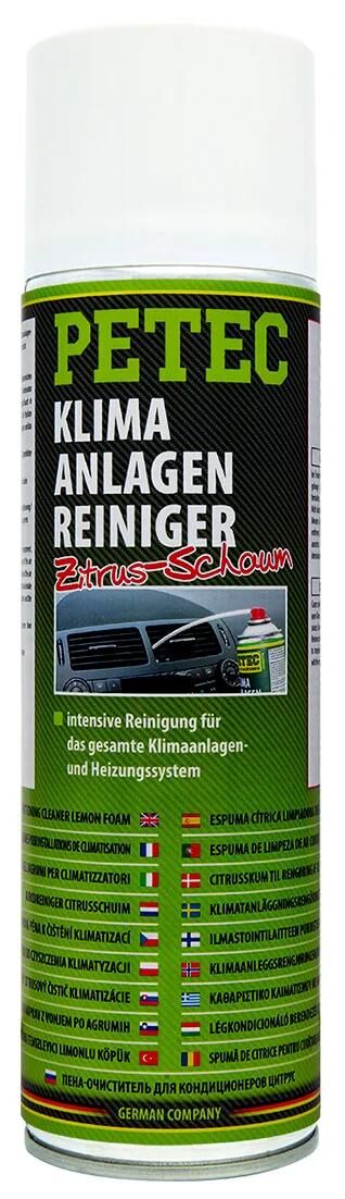 Petec Klimaanlagenreiniger Zitrusschaum. Klima sauber. Zitrusschaum