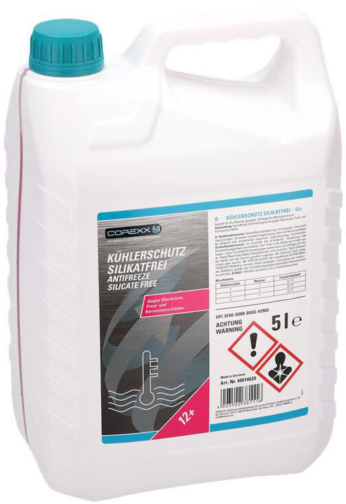 Corexx Kühlerschutzprodukt silikatfrei g12+. Frostschutzmittel silikatfrei (G12+) 5l