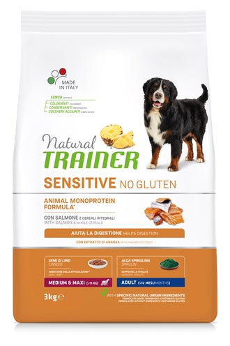 Natural Trainer Dog Adult Medium Maxi Sensitive Salmon Gluten -free