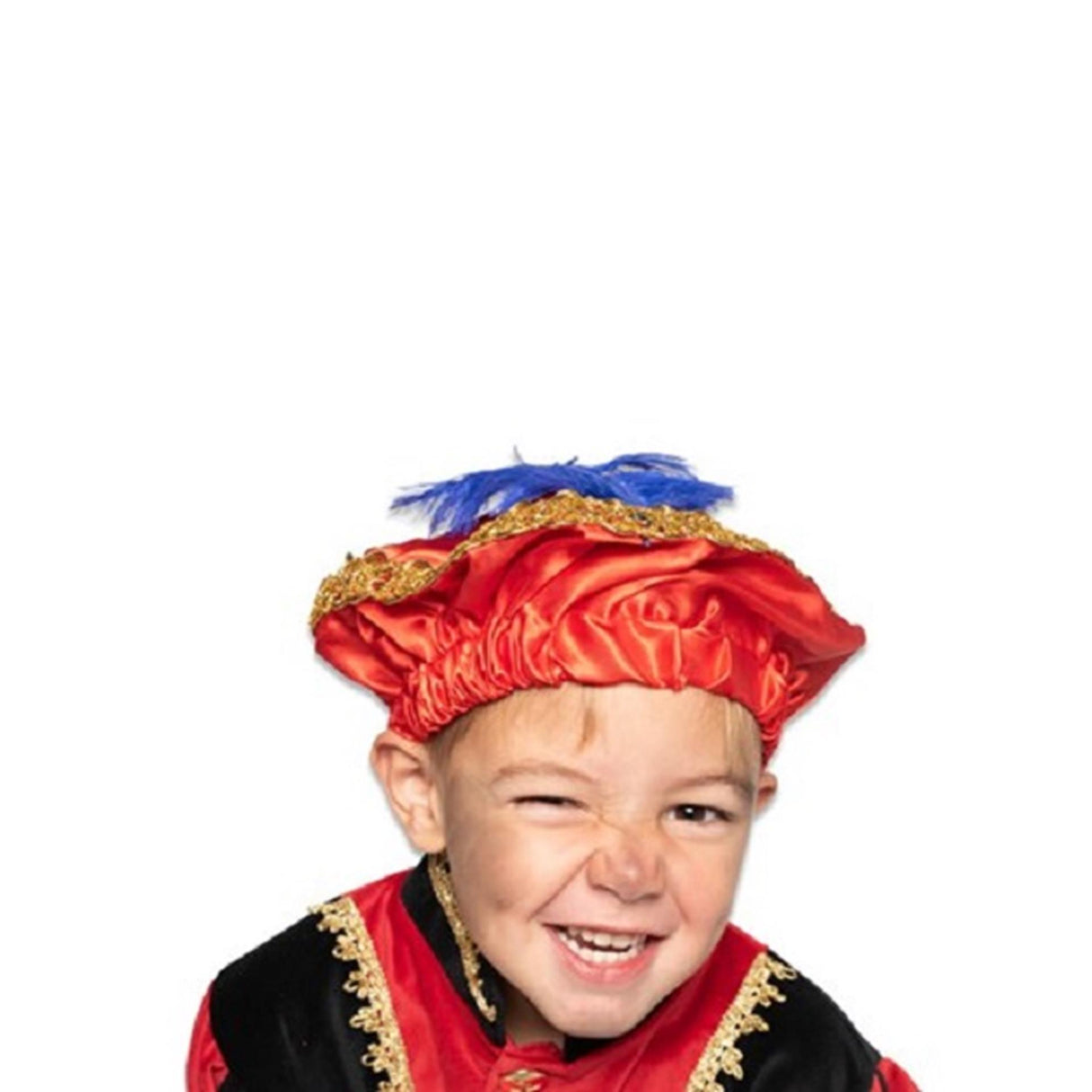 Haza Pietenberet Satin mit Federrot