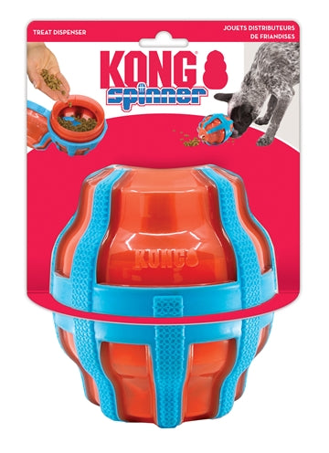 Kong Treat spinner voer snack dispenser oranje blauw