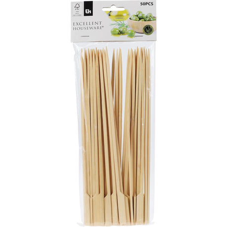 Excellent Houseware Spieße Bambus 50 Stück 25cm