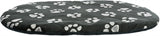 Trixie Dog Kissen Jimmy Oval Schwarz mit Pootprint