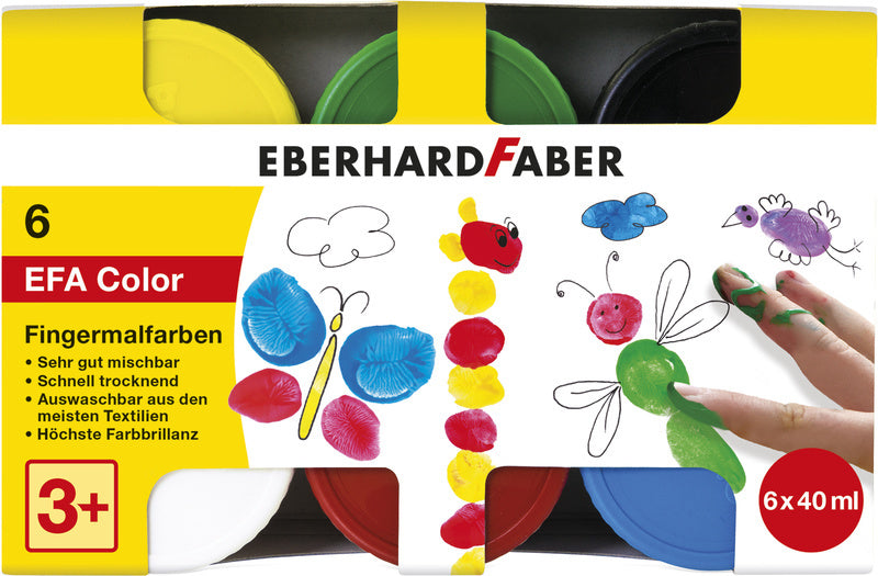 Eberhard Faber Eberhard Faber EF-578606 Fingermaling 6 farver 6x40ml