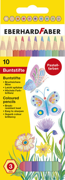 Eberhard Faber ef-514810 Buntstifte Pastellfarbe 10 Stück