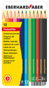 Eberhard Faber EF-514813 Buntstifte, klassisches Metalletui mit 12 Stück
