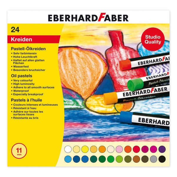 Eberhard Faber ef-522024 Ölpastellkreide 11 mm, Schachtel mit 24 Stück