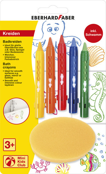 Eberhard Faber ef-524105 Bademalstifte mit Schwamm 5 Stück