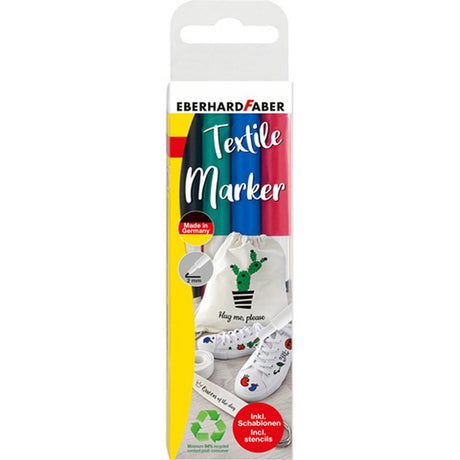 Eberhard faber ef-578204 Textilmarker 4 Stück + Vorlagen