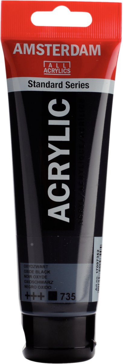 Amsterdam standard series acrylverf tube 120 ml oxydzwart 735