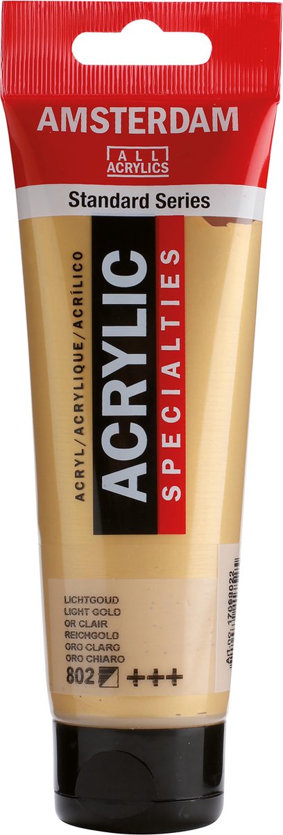 Amsterdam standard series acrylverf tube 120 ml lichtgoud 802