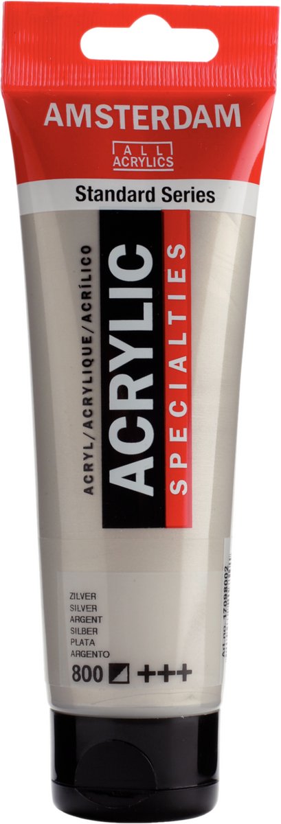 Amsterdam standard series acrylverf tube 120 ml zilver 800