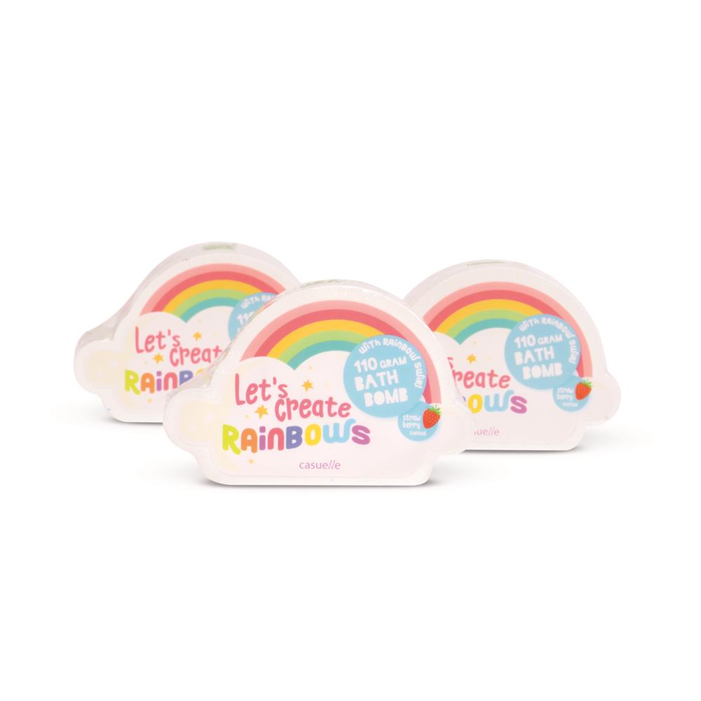 Lässiger Badebomben-Regenbogenwirbel