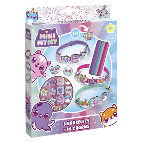 Mini mymy totum 3 kawai schuif armbandjes maken met 18 dieren schuifbedels - speelgoed meisjes vanaf 3 jaar cadeautip