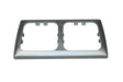 Opal-Abdeckrahmen 2-fach silber - verpackt