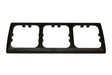 Opal-Abdeckrahmen 3-fach braun
