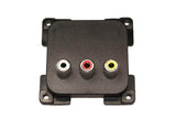 C-line video en audio contactdoos bruin