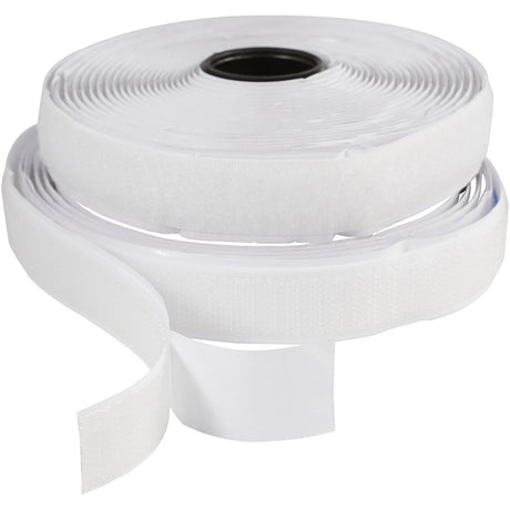 Creativ Company Klett-Klettverschluss, selbstklebend, B: 20 mm, weiß, 5 m 1 Rolle
