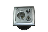 C-line 12 volt contactdoos met antenne en satelliet aansluiting met opal afdekraam zilver - zonder verkoopverpakking