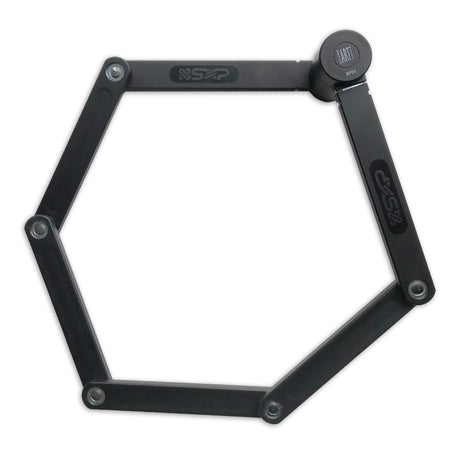 SXP Art 2 Faltschloss - Hartstahl, flexibel, 80 cm, Fahrradsicherheit, schwarz