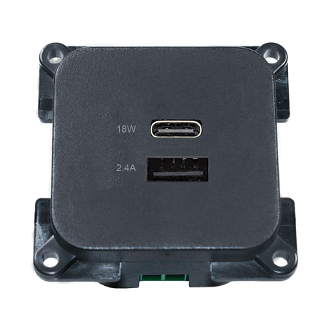 C-line USB-Ladesteckdose mit USB-A und USB-C - ECE R10 - Anthrazit