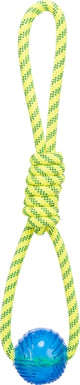 Trixie Aquatoy Rope Pull giocattolo galleggiante in poliestere giallo verde