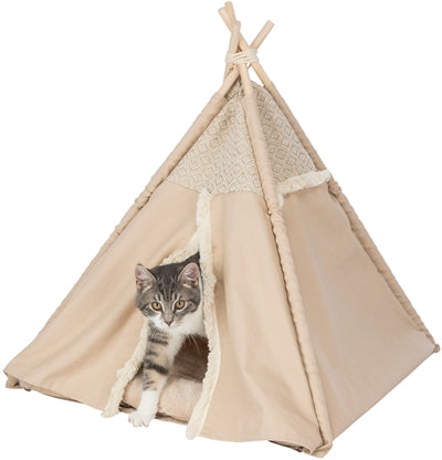 Trixie Cat Basket Tipi Boho Beige