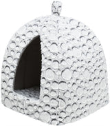 Trixie Cat Basket Iglo Mila Plüsch weiß grau