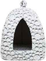 Trixie Cat Basket Iglo Mila Plüsch weiß grau