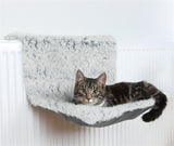 Trixie Radiator Hammock Harvey Langhaar Plush Velur White Black