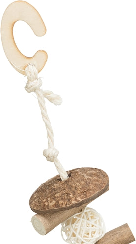 Trixie nibbling swing coconut wood rattan