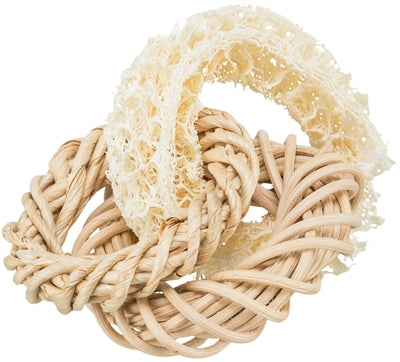 Trixie Luffa-Ring mit Rattan- und Maisblattring natur