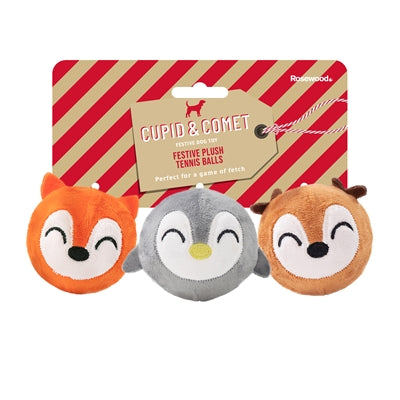 Cupid comet Festive plush tennis balls