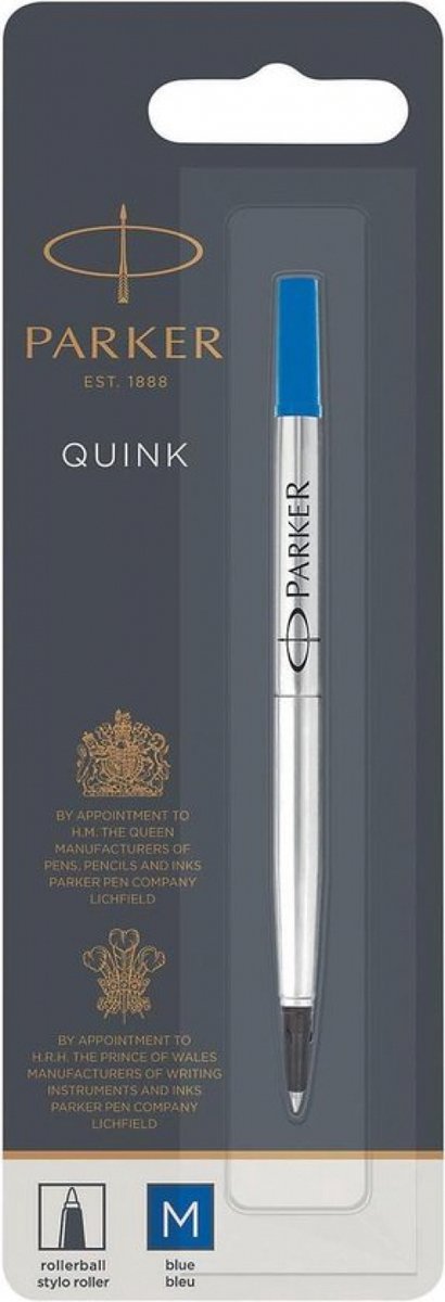 Parker Tintenroller-Tintenmine | mittlerer Punkt | blaue Quink-Tinte | 1 Stück